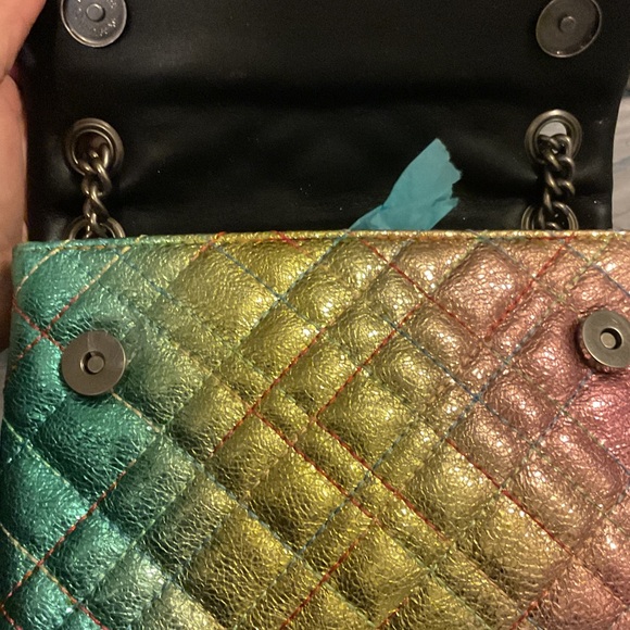 Kurt Geiger Rainbow Quilted Shoulder Bag - Picture 6 of 9